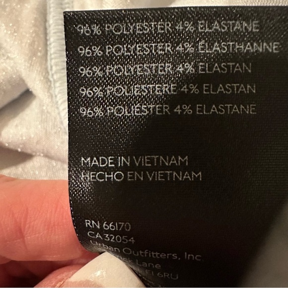 (Sold) Urban Outfitters UO Apolonia Velvet Flare Light Blue Printed Pant Size S - Picture 8 of 8